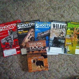A Variety of Hunting Mags and a Book